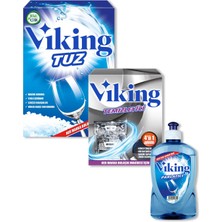 Viking Bulaşık Makinesi 1,5 kg Tuz + Makine Temizleyici Toz + 450 ml Parlatıcı 3 lü Set