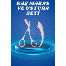 Uravas Store Profesyonel Taraklı Kaş Usturası ve Kaş Makası Bıyık Alma Kaş Usturası