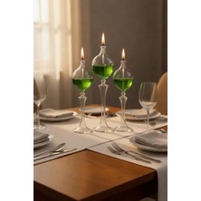 Shabbo Glass Drops Ayaklı Cam Kandıl 3lü Set