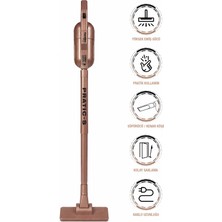 Fantom Pratıc-S P 1200 Dikey Süpürge Rose Gold Toz Haznesi Var 0,2 L Güçlü Emiş Teknolojisi