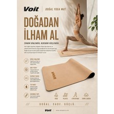 Voit Doğal Mantar Yoga Mat Kaymaz Yüzeyli Ergonomik Tasarım 183x61x0.6 Cm