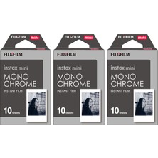 Fujifilm Instax Mini Monochrome Film Seti 10 x 3'lü Siyah-Beyaz Özellikli Film