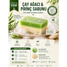 Leke ve Izleri, Beyazlatıcı Etkili, Doğal Çay Ağacı Özü Pirinç Sabunu 110 gr