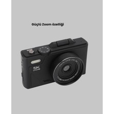 OtoTech 5k UHD Dijital Kamera 75MP Sensör 18X Zoom Stabilizasyonlu