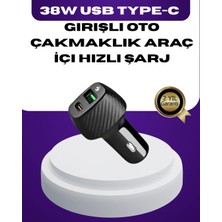 OtoTech 38W Çift Çıkışlı Araç Şarj Cihazı – Type-C ve USB Pd Destekli