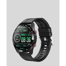 OtoTech Akıllı Saat Titanyum Kasa Yuvarlak Ekran Alarm Uyku ve Sağlık Takibi Titreşimli