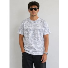 Çamaşır Kenti Erkek Batik Desenli Tişört Bisiklet Yaka Kısa Kol Regular Fit Tshirt