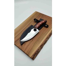 Mertcan Knife Kılıflı Almazan Tarzı Outdoor Av ve Kamp Bıçağı Mutfak Bıçağı Çakı Kasap Et Bıçağı