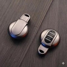 Midas Toptan Home Mini Cooper-S Uyumlu Smart 3 Buton Silikon Oto Anahtar Kumanda Kabı Kılıf Gri