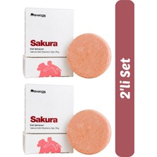 Baboon Natural Sakura Katı Şampuan 2'li Set | Kuru, Yıpranmış ve Boyalı Saçlar | Doğal & Vegan