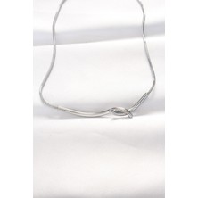 316L Çelik Silver Renk Kolye 5886