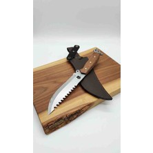 Mertcan Knife 36 cm Kurt Başlı Patili Model Outdoor Av ve Kamp Bıçağı Mutfak Bıçağı Çakı Kasap Et Bıçağı