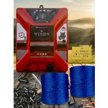 Wohen Ekonomik Paket, Düz Çit Makine Seti, 100 Izolatör, 1000 M Ip