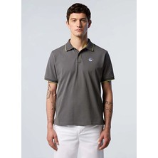 North Sails Gri Erkek Regular Fit Logo Baskılı T-Shirt NS0000692452
