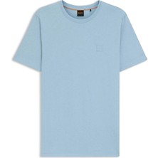 Boss Mavi Erkek Regular Fit Logo Baskılı T-Shirt TALES_50560372