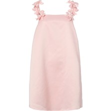 Yas Pembe Kadın Bebe Yaka Elbise Yasdouce Strap Mıdı Dress - Bm