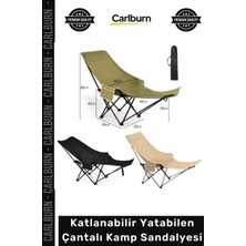 Carlburn #sandalye Dayanıklı Taşınabilir Metal Gövde  Konforlu Piknik Katlanabilir Yatabilen Çantalı Kamp Sandalyesi