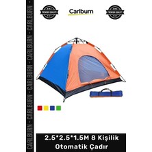 Carlburn #çadır Su Geçirmez Kamp Malzemesi Geniş Aile Tipi Dayanıklı 2.5*2.5*1.5m 8 Kişilik Çantalı Otomatik Çadır