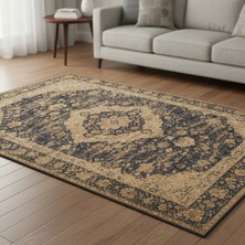 Kartela Halı Novi Halı Antrasit Makine Halısı Jüt Taban %100 Polyester Salon ve Oturma Odası Halısı