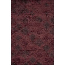 Kartela Halı Liva Halı Bordo Makine Halısı Jüt Taban %100 Polyester Salon ve Oturma Odası Halısı