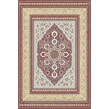 Kartela Halı Vina Halı Bordo Makine Halısı Jüt Taban %100 Polyester Salon ve Oturma Odası Halısı