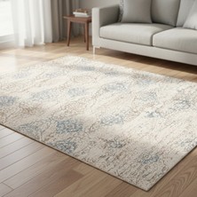 Kartela Halı Liva Halı Bej Makine Halısı Jüt Taban %100 Polyester Salon ve Oturma Odası Halısı