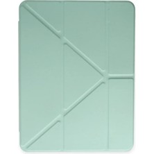 Almira Butik Mey Ithalat®  iPad 2022 10.9 (10.nesil) Kılıf Kalemlikli Mars Tablet Kılıfı - Açık Yeşil
