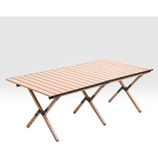 Argeus Katlanabilir Kamp Masası - 6/8 Kişilik - Timber - Taşıma Çantalı