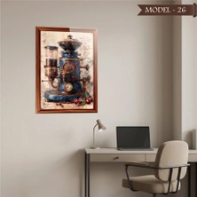 Akıllı Kağıt Cam Görünümlü Yapışkanlı Kahve Köşesi Tablo Diğer (Model- 26)