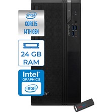 Acer Veriton S2720G Intel Core I5 14400 24GB Ddr5 4tb SSD Windows 11 Home UHD Graphics 730 Masaüstü Bilgisayar DTR1PEM003WH10 + Zetta Flash Bellek