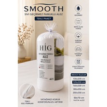 Higliving Smooth Sıvı Geçirmez Pamuklu Alez Yastık ve Yatak Kotuyu Fitted ( 50X70) / Tek Çift / Battal