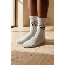 Bony Socks Unisex Desenli Mavi Soket Çorap