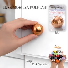 Glaswen Sert Plastik Düğme Yuvarlak Top Bakır Dolap Mobilya Mutfak Dolabı Çekmece Kulbu Kulpu Kulplar