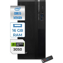 Acer Veriton S2720G Intel Core I5 14400 16GB Ddr5 512GB SSD Freedos Nvidia RTX3050 6gb Masaüstü Bilgisayar 3050DTR1PEM003WF02 + Zetta Flash Bellek