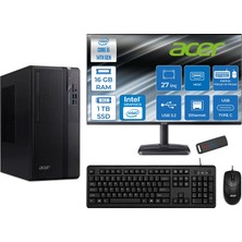 Acer Veriton S2720G Intel Core I5 14400 16GB Ddr5 1tb SSD Freedos 27 Inç Monitör UHD Graphics 730 Masaüstü Bilgisayar 27DTR1PEM003WF03 + Zetta Flash Bellek