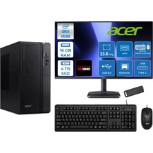 Acer Veriton S2720G Intel Core I5 14400 16GB Ddr5 4tb SSD Freedos 23.8 Inç Monitör Radeon RX550 4gb Masaüstü Bilgisayar 24550DTR1PEM003WF05 + Zetta Flash Bellek