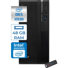Acer Veriton S2720G Intel Core I5 14400 48GB Ddr5 4tb SSD Windows 11 Home UHD Graphics 730 Masaüstü Bilgisayar DTR1PEM003WH20 + Zetta Flash Bellek