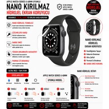 onlinekordon Apple Watch Series 6 40MM Uyumlu Nano Jel Ekran Koruyucu 2 Adet Darbe Emici Çizilmez Kırılmaz Film