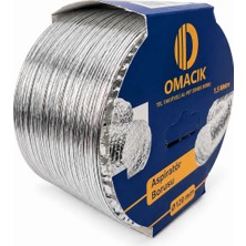 Omacık Tel Takviyeli Alüminyum Aspiratör Borusu – 1.5 Metre, Ø120MM