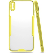 OtoTech Mey Ithalat®  iPhone Xs Max Kılıf Platin Silikon - Sarı