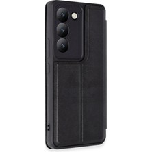 OtoTech Mey Ithalat®  Vivo V30 Lite 4g Kılıf Flip Cover - Siyah