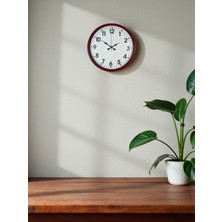 OtoTech 36 cm Standart Kırmızı Duvar Saati