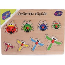 OtoTech 131-132 Ony Ahşap Tutmalı Puzzle Büyükten Küçüğe -Onyıl