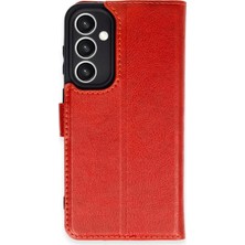OtoTech Mey Ithalat®  Samsung Galaxy S23 Fe Kılıf Trend S Plus Kapaklı Kılıf - Kırmızı