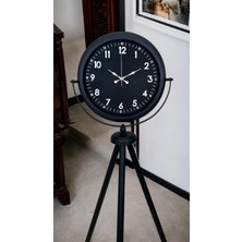 OtoTech Royal Black Tripod Ayaklı Modern Tasarım Saat