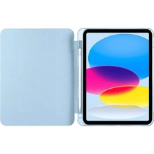OtoTech Mey Ithalat®   iPad 2022 10.9 (10.nesil) Kılıf Kalemlikli Mars Tablet Kılıfı - Mavi