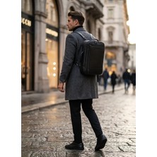 Abess Laptop Çanta , Lüks  Deri Laptop Sırt Çantası