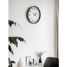 OtoTech 36 cm Gri Sade Dekoratif Duvar Saati