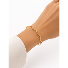 Sembol Gold 14 Ayar Zikzak Ajda Kelepçe Bilezik 2,50 Gram
