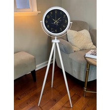 OtoTech Premium Mermer Desenli Tripod Ayaklı Saat